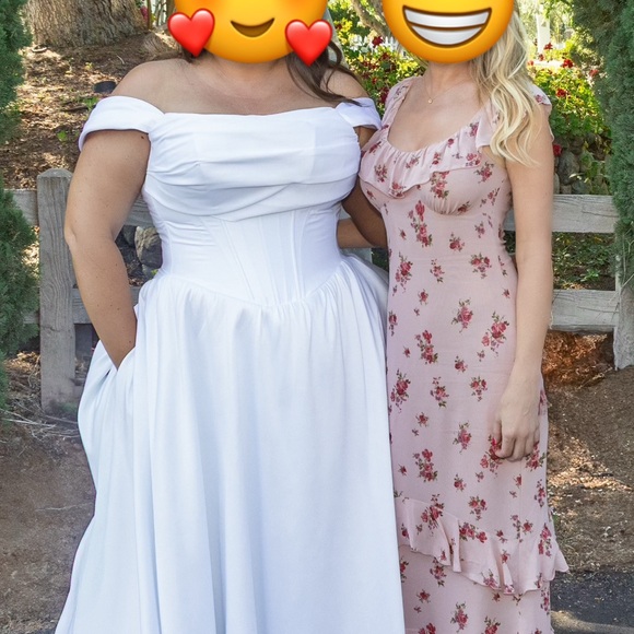 Casablanca Corset Basque Waist Wedding Dress - Picture 4 of 7